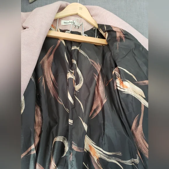 Max Mara belted lined pink coat M/L - Picture 2 of 7